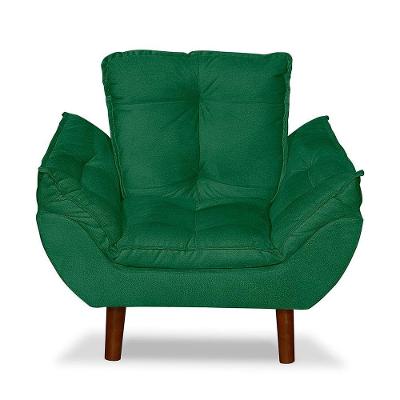 Mini Poltrona Cadeira Opala Infantil De Criança Suede Verde