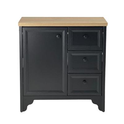 Gabinete Armário Banheiro Ditália C/tampo Bn-05 Preto