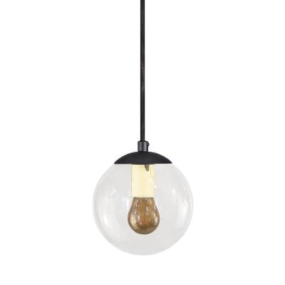 Pendente Globo Esfera De Vidro Cristal 14cm - Preto