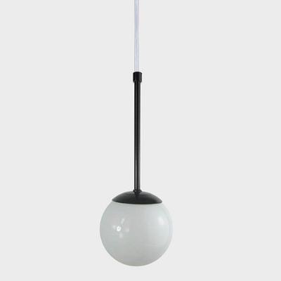 Pendente Globo Esfera De Vidro 12cm - Preto - Vidro Branco