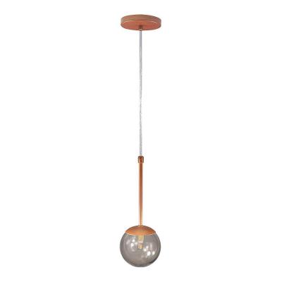 Pendente Globo Esfera De Vidro 12cm - Bronze - Vidro Fumê
