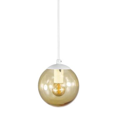Pendente Globo Esfera De Vidro âmbar 14cm - Branco