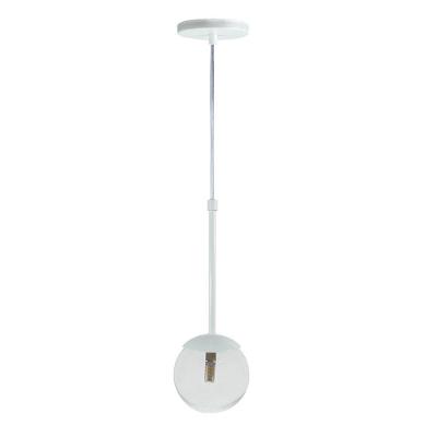 Pendente Globo Esfera De Vidro 12cm - Branco - Vidro Cristal