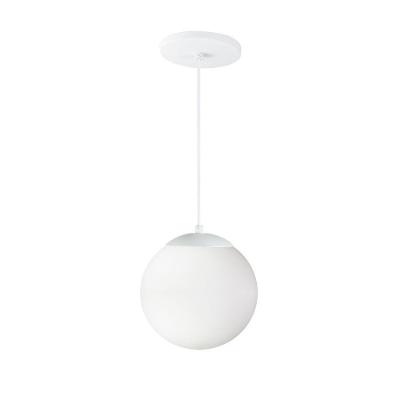 Pendente Globo Esfera De Vidro Branco Fosco 20cm - Branco