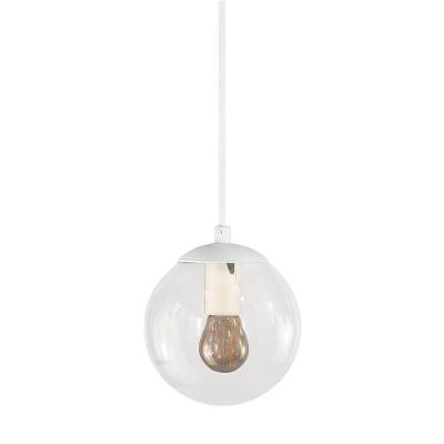 Pendente Globo Esfera De Vidro Cristal 14cm - Branco