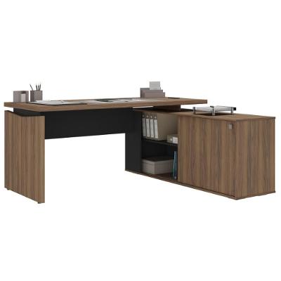 Mesa Em L Para Escritório Argentina Freijó Branco