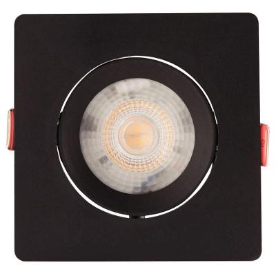 Spot Led Tramontina Quadrado 3k 3000k Preto Luz Amarela Tramontina