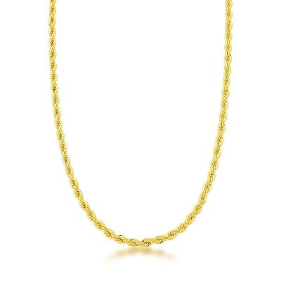 Corrente Cordão Baiano 3mm Banhada Ouro 18k - 40cm