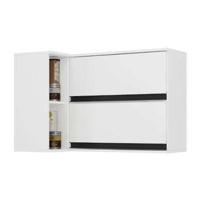 Armário Aéreo Canto 2 Portas Visão Móveis Vicenza Branco