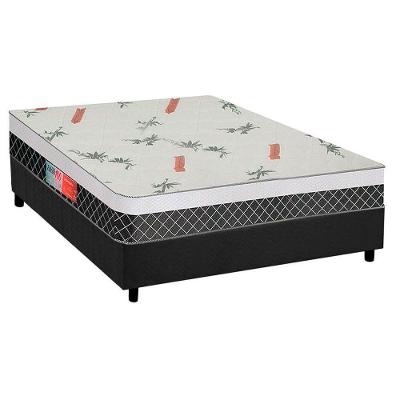 Conjunto Box Casal: Colchão Anatômico Plumatex D28/EP Falcon Ultra Firme + Base CRC Suede Gray(138x188)