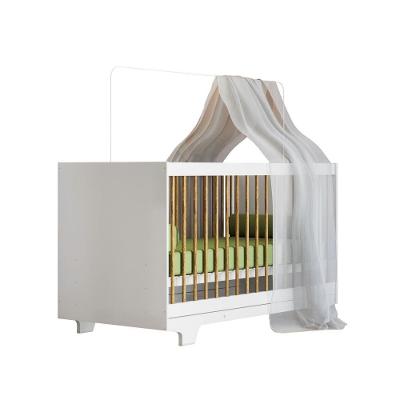 Berço Mini Cama Flocos Com Colchão Tigus Baby Branco