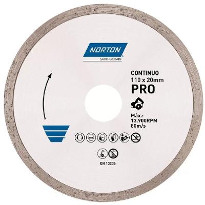 Disco De Corte Diamantado Contínuo Pro 110x20mm - Norton