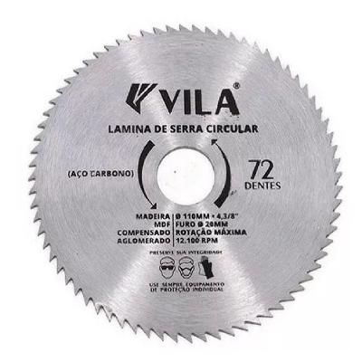 Disco De Serra Circular 110x20mm C/ 72 Dentes - Vila
