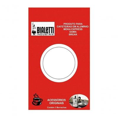 3x Reparo Anel Borracha Bialetti Vedação Moka Express 9 Xíc