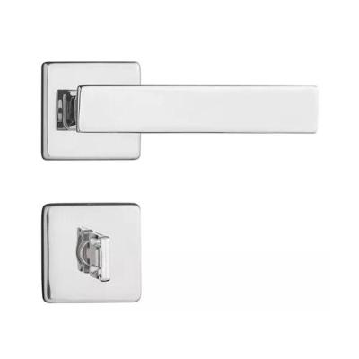 Fechadura De Porta Pado 701 Roseta Quadrada Banheiro - Wc - Cromado