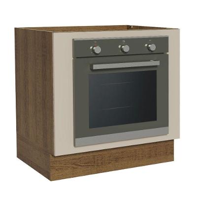 Balcão Forno Embutir 80x60cm Sem Tampo Rustic/crema