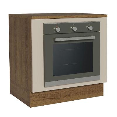 Balcão Forno Embutir 80x60cm Com Tampo Rustic/crema