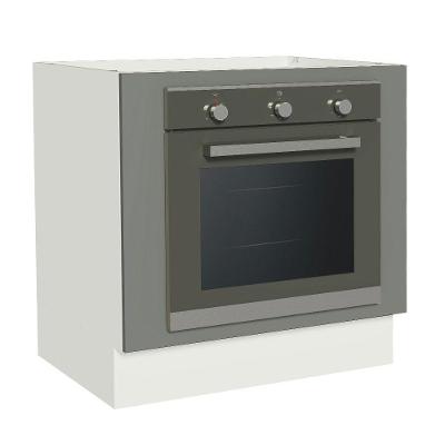 Balcão Forno Embutir 80x60cm Sem Tampo Branco/cinza