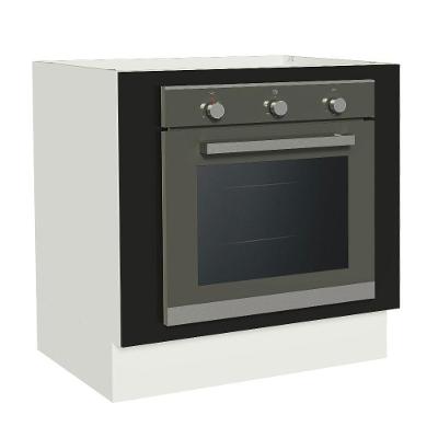 Balcão Forno Embutir 80x60cm Sem Tampo Branco/preto