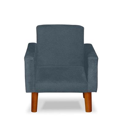 Mini Poltrona Cadeira Infantil Nina De Criança Suede Azul Turquesa