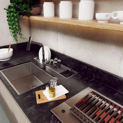 Calha Moderna Aço Inoxidável 77,5cm Organizador Para Copos