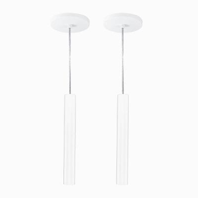 Kit 2 Pendente Tubo Palito Moderno 30cm - Branco
