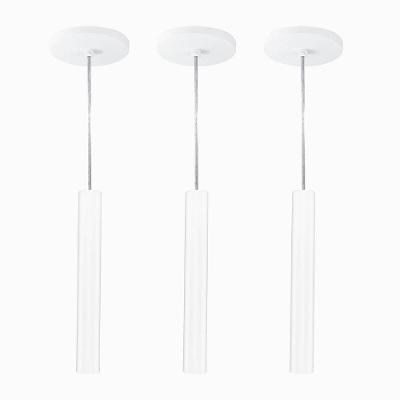 Kit 3 Pendente Tubo Palito Moderno 30cm - Branco