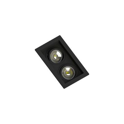 Spot Embutir Recuado Save Energy 2 Lâmpadas Mr16 Gu10 Bivolt Preto