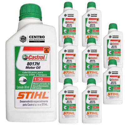 Kit 9Un De Óleo 2T Stihl 500Ml Para Manutenção De Máquinas 2T