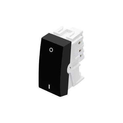 Módulo Interruptor Bipolar Simples Fame Habitat Black 20a Preto