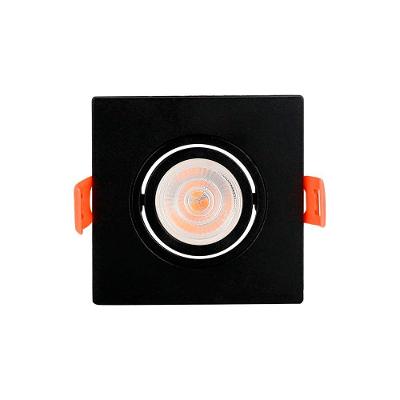 Spot De Embutir Plano Mbled Para 1 Lâmpada Par 30 Quadrado Preto