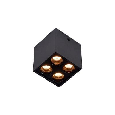 Spot De Sobrepor Nordecor Powerus Led 8w Bivolt Preto 3000k Luz Amarela