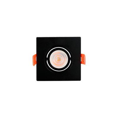 Spot De Embutir Plano Mbled Para 1 Lâmpada Mr11 Quadrado Preto