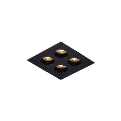 Spot De Embutir Nordecor Powerus Led 8w Bivolt Preto 3000k Luz Amarela