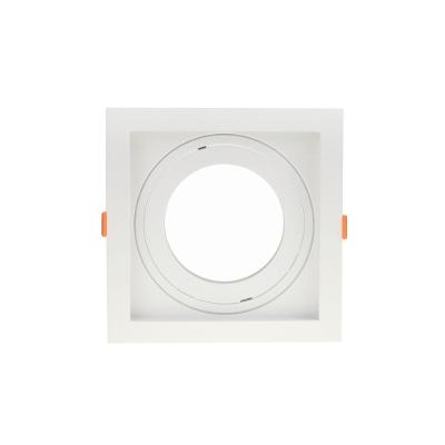 Spot De Embutir Recuado Nordecor Flea Para 1 Lâmpada Par 30 Quadrado Branco