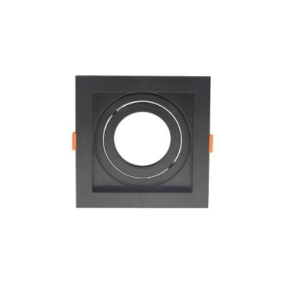 Spot De Embutir Recuado Nordecor Flea Para 1 Lâmpada Par 20 Quadrado Preto