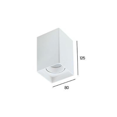 Spot De Sobrepor Nordecor Loch Mr16 Gu10 Quadrado Bivolt Branco