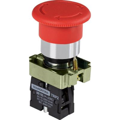 Botão De Emergência Tramontina Trp2-Bs542 1Nf Base De Metal