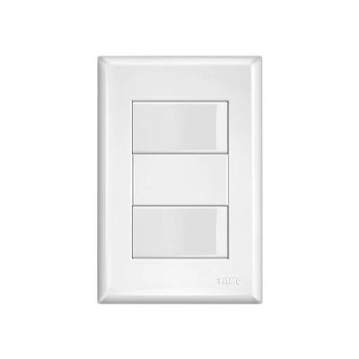 Interruptor Simples Duplo Fame Evidence Com Placa 4x2 Branco