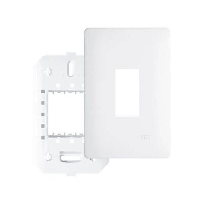 Placa Com Suporte Fame Habitat 4x2 Para Módulo Vertical Branco