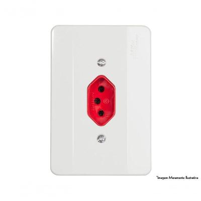 Tomada Mill Vermelha 2p+t C/pl 20a 250v 39263 C/10pcs
