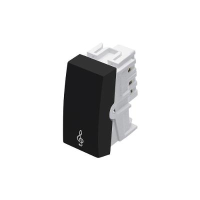 Módulo Pulsador Para Campainha Fame Habitat Black 16a Preto