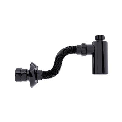 Sifão Sanfonado Extensível Blukit Com Copo 48cm Preto Universal
