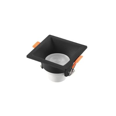Spot De Led Recuado Blumenau Slim 6w Quadrado Preto Bivolt 6500k Luz Branca