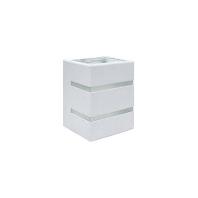 Arandela Blumenau Quadro Aleta G9 Bivolt Branco Fosco