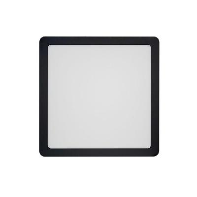 Painel De Led Blumenau Quadrado De Sobrepor 18w Bivolt Preto 6500k Luz Branca