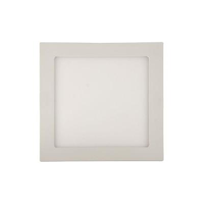 Painel De Led Blumenau Slim Quadrado De Embutir 18w Bivolt 3000k Luz Amarela