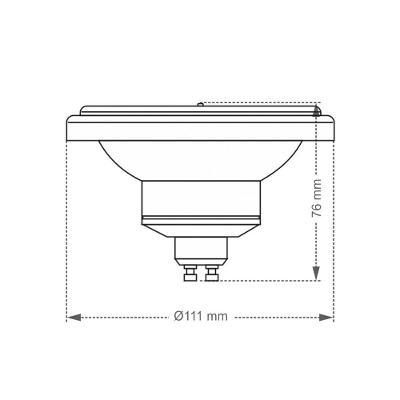Lâmpada Led Taschibra Ar111 12° 12w Gu10 Bivolt 2700k Luz Amarela