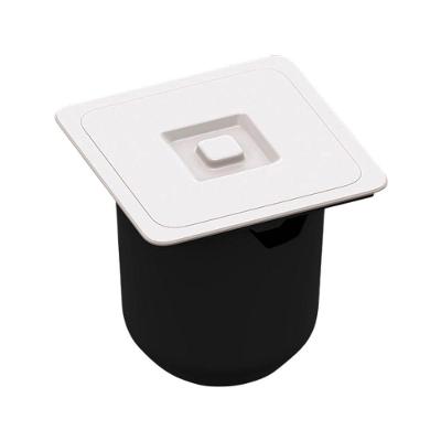 Lixeira Arquitech De Embutir 8l Quadrada Branca