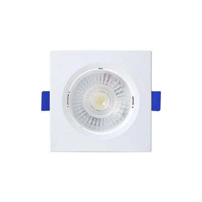 Spot De Led Blumenau Slim Quadrado 6w Bivolt 3000k Luz Amarela